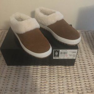 Blondo Suri Waterproof Suede Slip-On Sneaker Faux-Fur